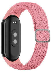 Xiaomi Mi Smart Band 8, textíl pótszíj, állítható, szőtt stílusú, rózsaszín