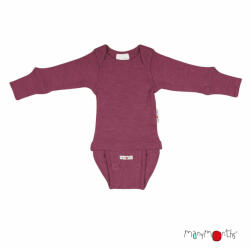 ManyMonths Body/Bluza (2 in 1) ManyMonths lână merinos - Dark Cerise