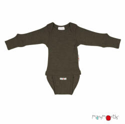 ManyMonths Body/Bluza (2 in 1) ManyMonths lână merinos - Hippopotamus