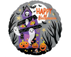 Happy Halloween Haunted House fólia lufi 46 cm (MLG449496) - kidsfashion