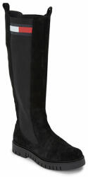 Tommy Jeans Csizma Tjw Long Shaft Suede Boot EN0EN02412 Fekete (Tjw Long Shaft Suede Boot EN0EN02412)