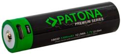 PATONA Baterie 18650 Li-lon 3350mAh PREMIUM 3, 7V cu încărcare USB-C PATONA (IM1205) Baterii de unica folosinta