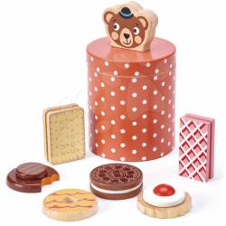 Tender Leaf Cutie de depozitare din lemn cu gustare Bear's Biscuit Barrel Tender Leaf Toys 6 feluri de dulciuri (TL8278)