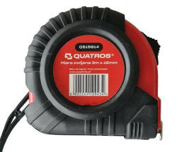 Quatros Mérőszalag gumírozott 3m x 16mm (QS15614) (QS15614)