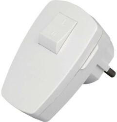 Kopp Szerelhető hálózati dugó kapcsolóval, műanyag, 230 V, fehér, IP20, Kopp 170402006