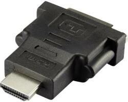 Renkforce HDMI - DVI átalakító adapter, 1x HDMI dugó - 1x DVI aljzat 24+1 pól. , aranyozott, fekete, Renkforce