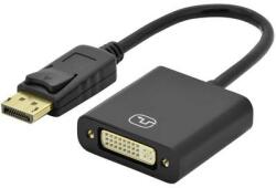 ASSMANN DisplayPort - DVI adapter, 1x DisplayPort dugó - 1x DVI aljzat 24+5 pól. , 0, 15 m, fekete, Digitus AK-340401-001-S