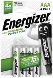 Energizer Mikroceruza akku AAA NiMH, 1, 2V 700 mAh, 4 db, Energizer Power Plus HR3, HR03, UO100557, DC2400, DC2400B4N, LR03