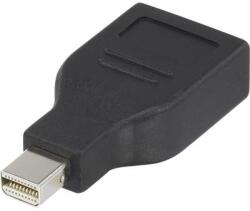 Renkforce DisplayPort átalakító adapter, 1x mini DisplayPort dugó - 1x DisplayPort aljzat, aranyozott, fekete, Renkforce