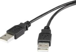 Renkforce USB 2.0 csatlakozókábel, 1x USB 2.0 dugó A - 1x USB 2.0 dugó A, 1 m, fekete, aranyozott, renkforce - conrad