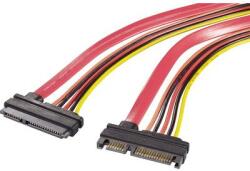 Renkforce SATA hosszabbítókábel, 1x SATA kombi duó, 7+15 pól. - 1x SATA kombi alj 7+15 pól. ] 0.5 m, renkforce - conrad