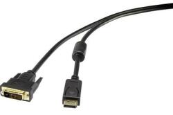 Renkforce DisplayPort/DVI kábel [1x DisplayPort dugó - 1x DVI dugó 24+1 pól. ] 1, 8 m fekete renkforce