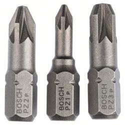 Bosch Bosch Csavarozó bit készlet extrakemény (PZ), 3 részes, PZ1, PZ2, PZ3, 25 mm 2607001753 pozidrív hossz: 25 mm