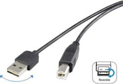 Renkforce USB 2.0 A/B Renkforce csatlakozókábel 1, 8 m, megfordítható dugóval - conrad