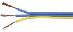 TRU COMPONENTS Lapos vezeték, 3 x 0, 14 mm, kék/kék/sárga 25 m, Tru Components
