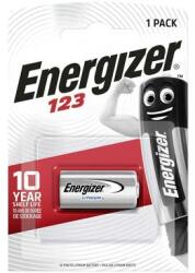 Energizer CR123A fotóelem, lítium, 3V 1500 mAh, Energizer EL123AP, K123LA, RL123A, EL123A, DL123A, 5018LC, LR123, VL123