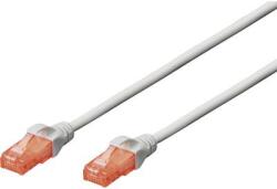 ASSMANN RJ45 Hálózat csatlakozókábel CAT 6 U/UTP 1x RJ45 dugó - 1x RJ45 dugó 30 m Szürke UL minősített Digitus