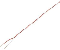 TRU COMPONENTS Kapcsolóvezeték 2 x 0, 5 mm2, piros/fehér 20m, Tru Components