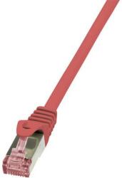 LogiLink RJ45 Hálózati csatlakozókábel, CAT 6 S/FTP [1x RJ45 dugó - 1x RJ45 dugó] 0, 25 m, piros LogiLink