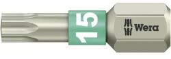 Wera TORX® nemesacél bitek, 25 mm Wera 05071033001 T 15 6, 3 mm (1/4) hatlapú DIN 3126-C 6, 3, ISO 1173 Hossz: 25 mm