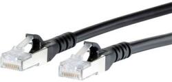 METZ CONNECT RJ45 Hálózati csatlakozókábel, CAT 6A S/FTP [1x RJ45 dugó - 1x RJ45 dugó] 7 m, fekete BTR Netcom