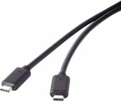 Renkforce USB kábel USB 3.2 Gen2x2 USB-C® dugó, USB-C® dugó 0.50 m Fekete aranyozott érintkező RF-4381068