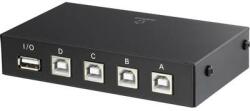 Renkforce 4 portos mechanikus USB 2.0 átkapcsoló, Renkforce