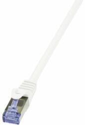 LogiLink RJ45-ös patch kábel, hálózati LAN kábel CAT 7 S/FTP [1x RJ45 dugó - 1x RJ45 dugó] fehér 3m CQ4061S