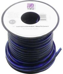 TRU COMPONENTS Hangszórókábel, 2 x 0.8 mm2, kék/fekete 30m, Tru Components