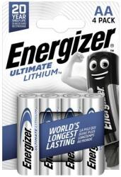 Energizer Lítium ceruzaelem AA 1, 5V 3000 mAh 4 db, Energizer Ultimate LR06, AA, LR6, AAB4E, AM3, 815, E91, LR6N