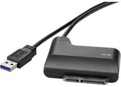 Renkforce Merevlemez átalakító, 1x USB 3.0 dugó A - 1x SATA kombi dugó, 7+15 pólus, 0, 3 m, fekete, Renkforce - conrad