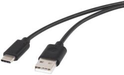 Renkforce USB kábel USB 2.0 USB-A dugó, USB-C® dugó 1.00 m Fekete aranyozott érintkező RF-4288947