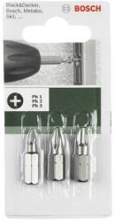 Bosch Bosch 3 részes Csavarozó bit készlet Standard (PZ) 2609255967 pozidrív hossz: 25 mm