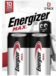 Energizer Góliát elem D, alkáli mangán, 1, 5V, 2 db, Energizer Max LR20, D, AM1, XL, MN1300, 813, E95, LR20N, 13A