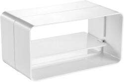 Dalap PVC külső csőtoldó visszacsapó szeleppel, szögletes 204x60 mm (8181)