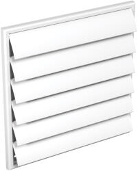 Dalap Műanyag szellőzőrács karima nélkül, gravitációs zsaluval 250x250 mm, fehér (8579)