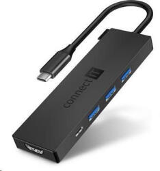 CONNECT IT USB-C hub, 5in1 (USB-C, 3xUSB-A, HDMI), külső, antracit színben (CHU-8010-AN)