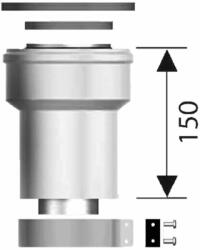 Ariston Függőleges indítóidom 80/125 mm (3318095)