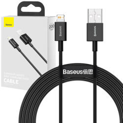 Baseus USB-kábel Lightning Superior, 2, 4A, 2M, Fekete (CALYS-C01)