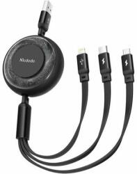 Mcdodo 3in1 USB to USB-C / Lightning / Micro USB Cable, Mcdodo CA-3570, 1.2m (Black) (CA-3570) - wincity