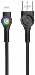 FONENG X59 USB to Lightning cable, LED, 3A, 1m (black) (X59 iPhone) - wincity