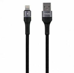 FONENG USB cable for Lightning Foneng X79, LED, braided, 3A, 1m (black) (X79 iPhone) - wincity
