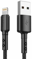 VIPFAN USB és Lightning kábel Vipfan X02, 3A, 1.8m (fekete) (X02LT-1.8m-black) - wincity
