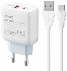 LDNIO Wall charger LDNIO A2421C USB, USB-C 22.5W + USB-C cable (A2421C Type C) - wincity