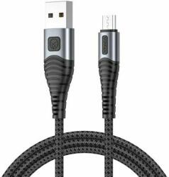 VIPFAN USB-Micro USB kábel Vipfan X10, 3A, 1, 2m, fonott (fekete) (CB-X10MK) - wincity