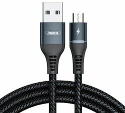 REMAX Cable USB Micro Remax Colorful Light, 2.4A, 1m (black) (RC-152m) - wincity