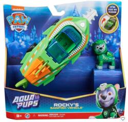 Spin Master Vehicul Patrula Catelusilor Aqua Pups cu figurina Rocky (6066142-1)