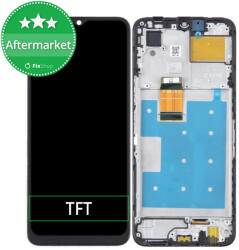 Honor X6 - LCD Kijelző + Érintőüveg + Keret (Midnight Black) TFT, Fekete