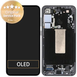 Samsung Galaxy S23 Plus S916B - LCD Kijelző + Érintőüveg + Keret (Graphite) - GH82-30478E, GH82-30476E, GH82-30477E Genuine Service Pack, Graphite