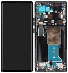 Motorola Edge 40 Pro - LCD Kijelző + Érintőüveg + Keret (Interstellar Black) - 5D68C21986 Genuine Service Pack, Interstellar Black